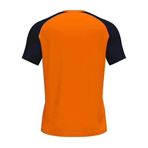 👉 Camiseta Deportiva de Manga Corta Bicolor Naranja y Negro para Entrenamiento