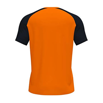 👉 Camiseta Deportiva de Manga Corta Bicolor Naranja y Negro para Entrenamiento