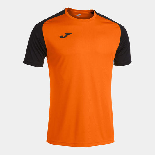 👉 Camiseta Deportiva de Manga Corta Bicolor Naranja y Negro para Entrenamiento